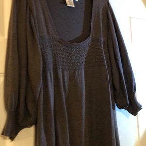 Chocolate brown mini sweater dress/tunic Size L